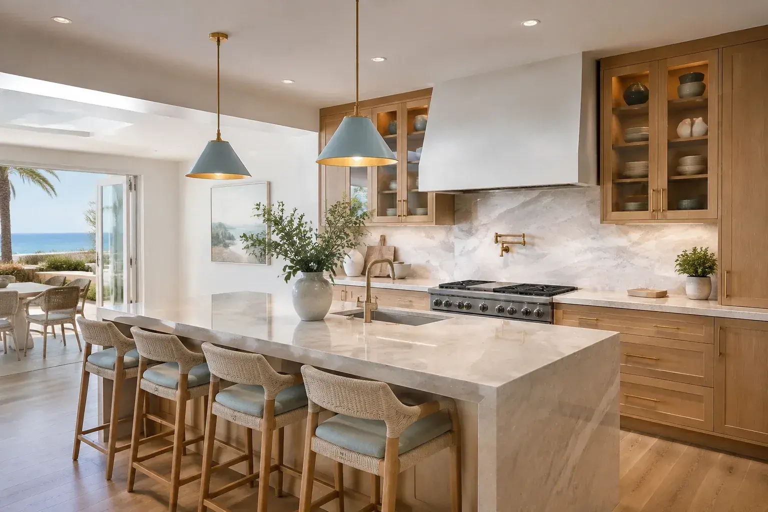 Open concept layout with a wall removed